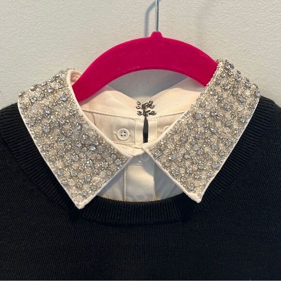 Alice + Olivia “Porla” embellished wool collar sweater XS - Picture 5 of 7